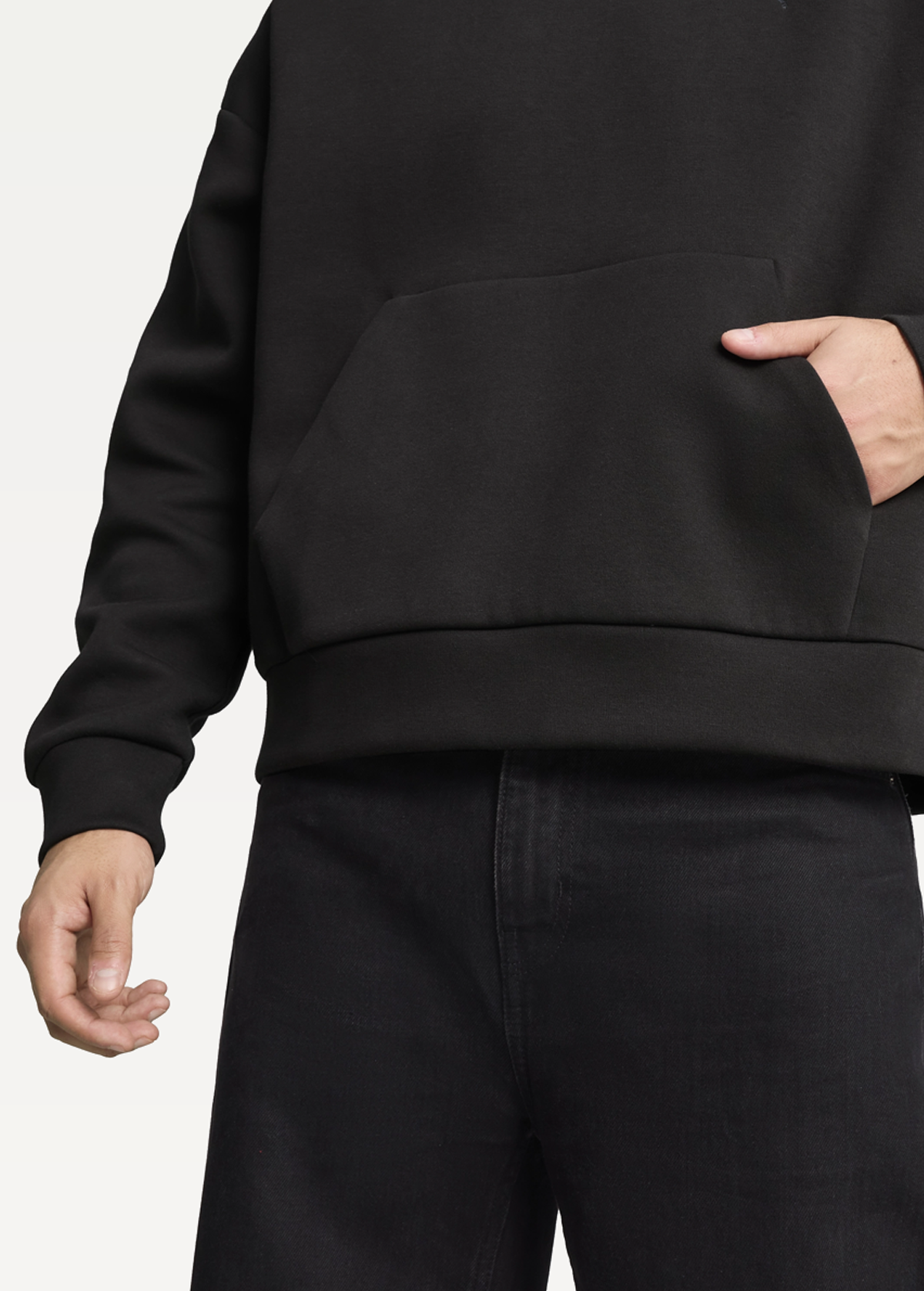 Худі чоловіче PUMA WARDROBE ESS Boxy Hoodie DK чорного кольору