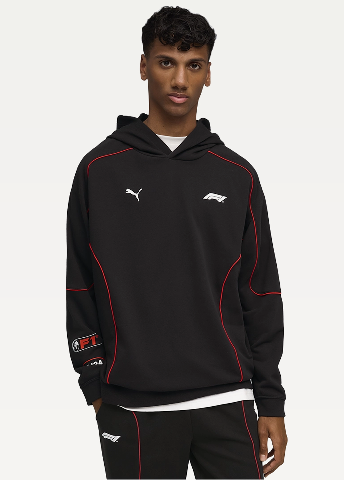 Худі чоловіче PUMA F1 Graphic Hoodie Relaxed чорного кольору