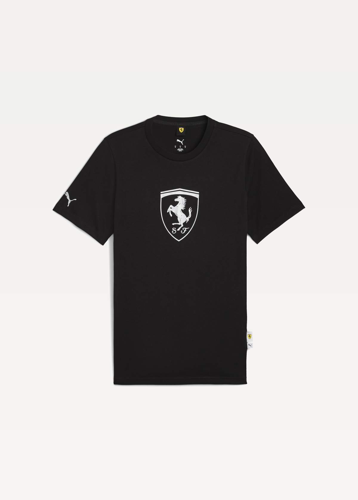 Футболка мужская PUMA Ferrari Tonal Shield Tee черного цвета
