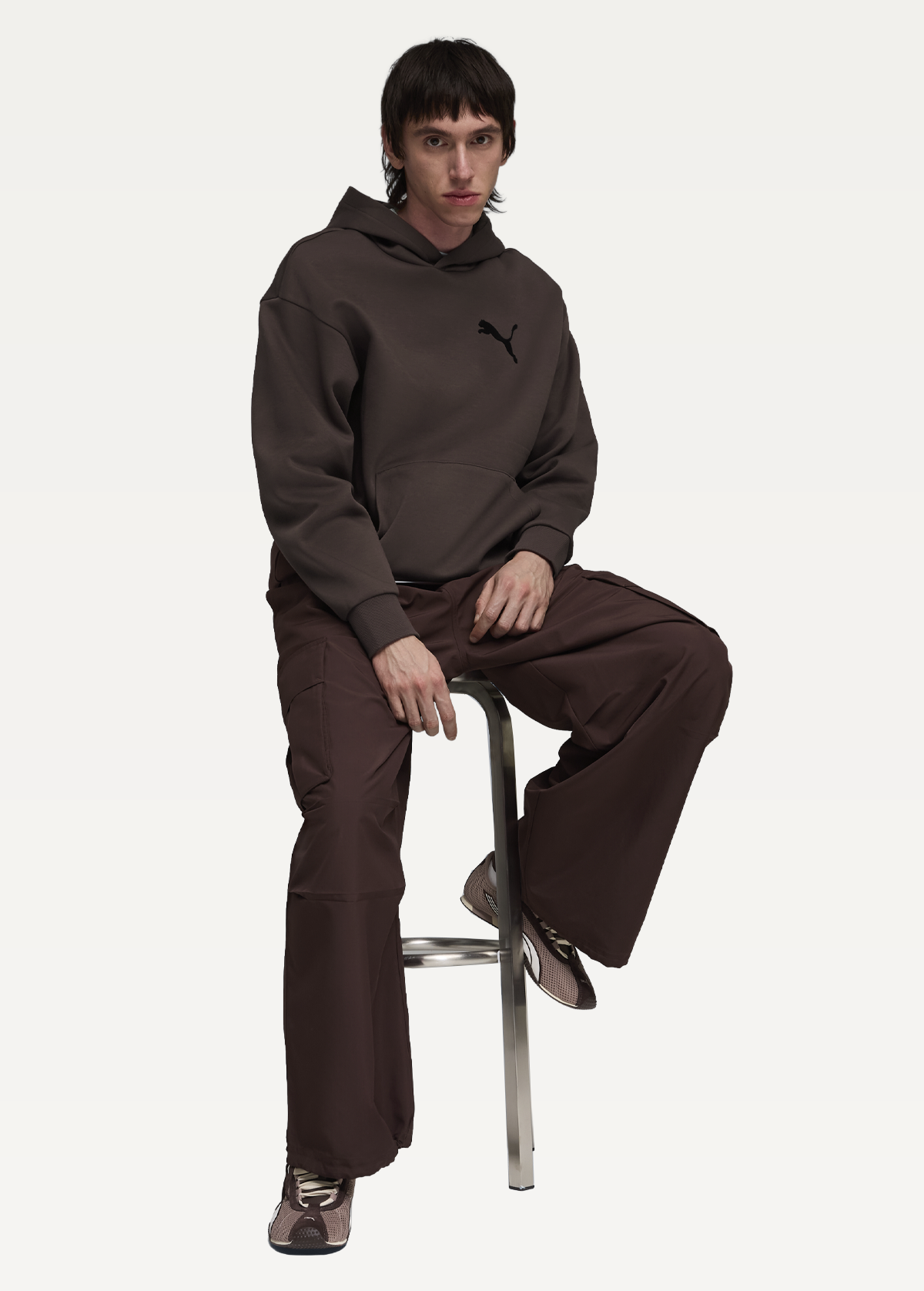 Худі чоловіче PUMA ESS ELEVATED CAT LOGO Hoodie Chocolate Brown