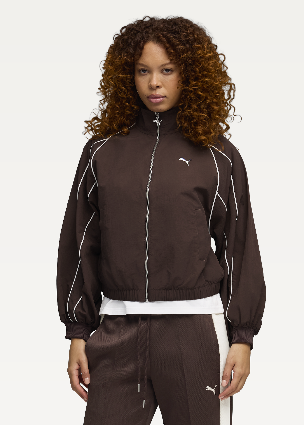 Вітровка жіноча PUMA T7 Balloon Sleeve Jacket WV Chocolate Brown