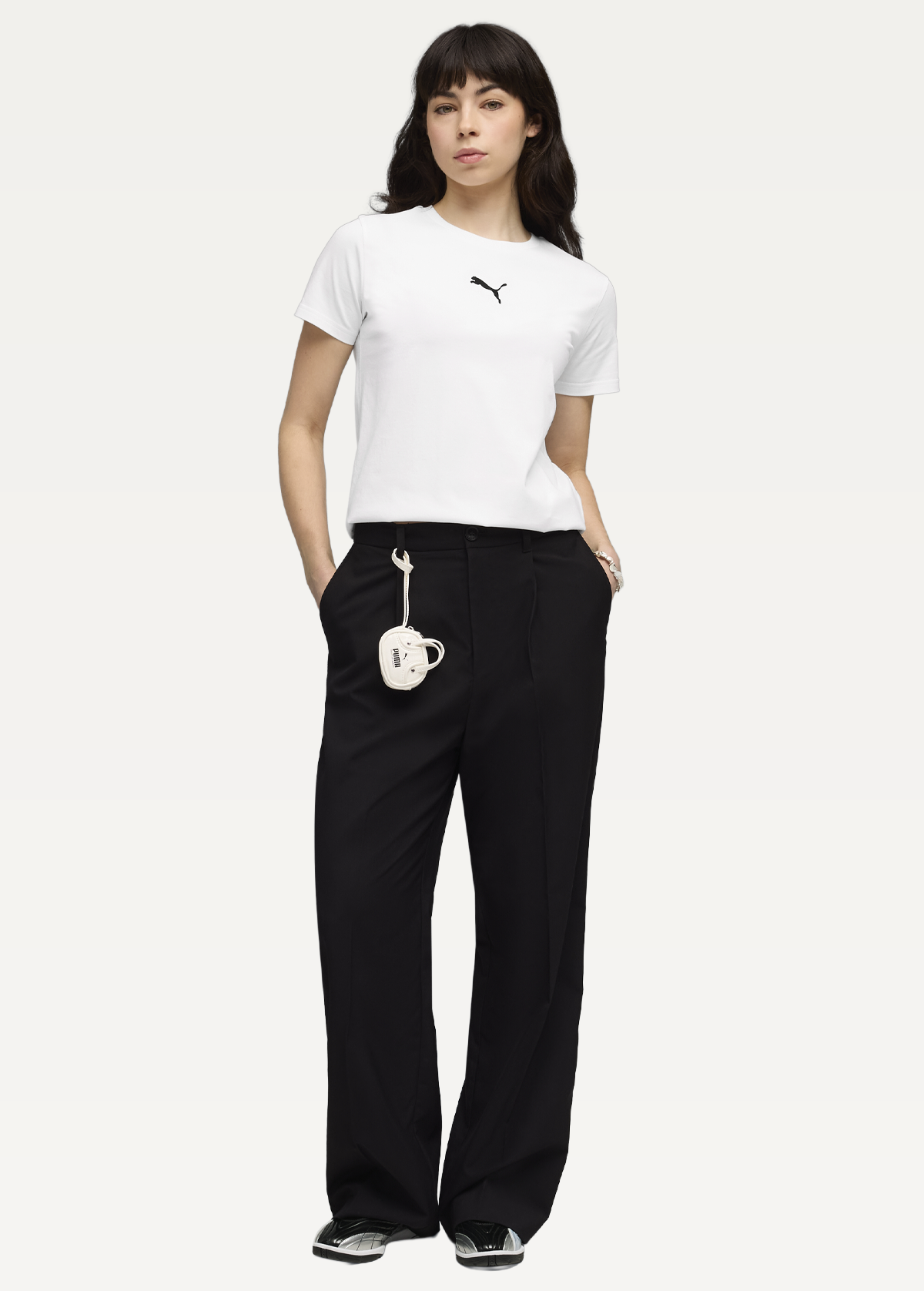 Футболка жіноча PUMA ESS ELEVATED Comfort Tee білого кольору