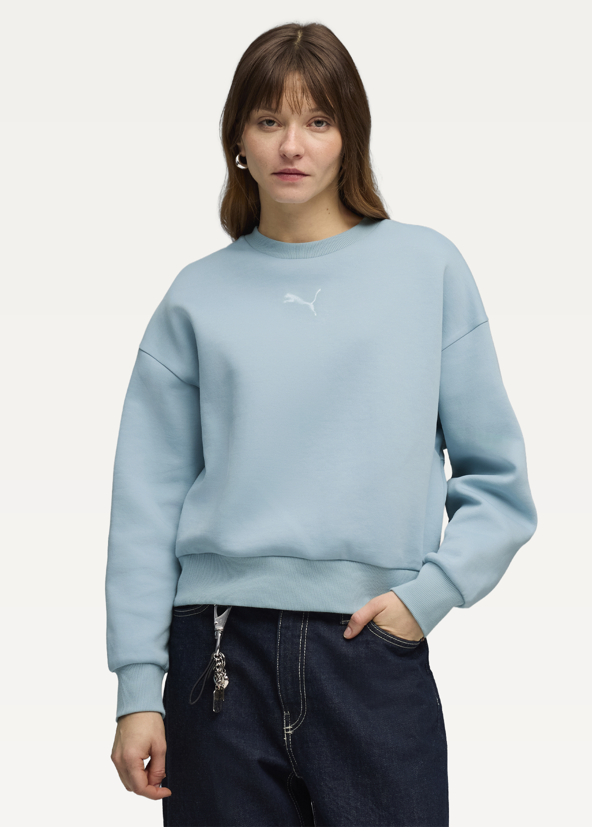 Світшот жіночий PUMA ESS ELEVATED Crew DK Seafoam