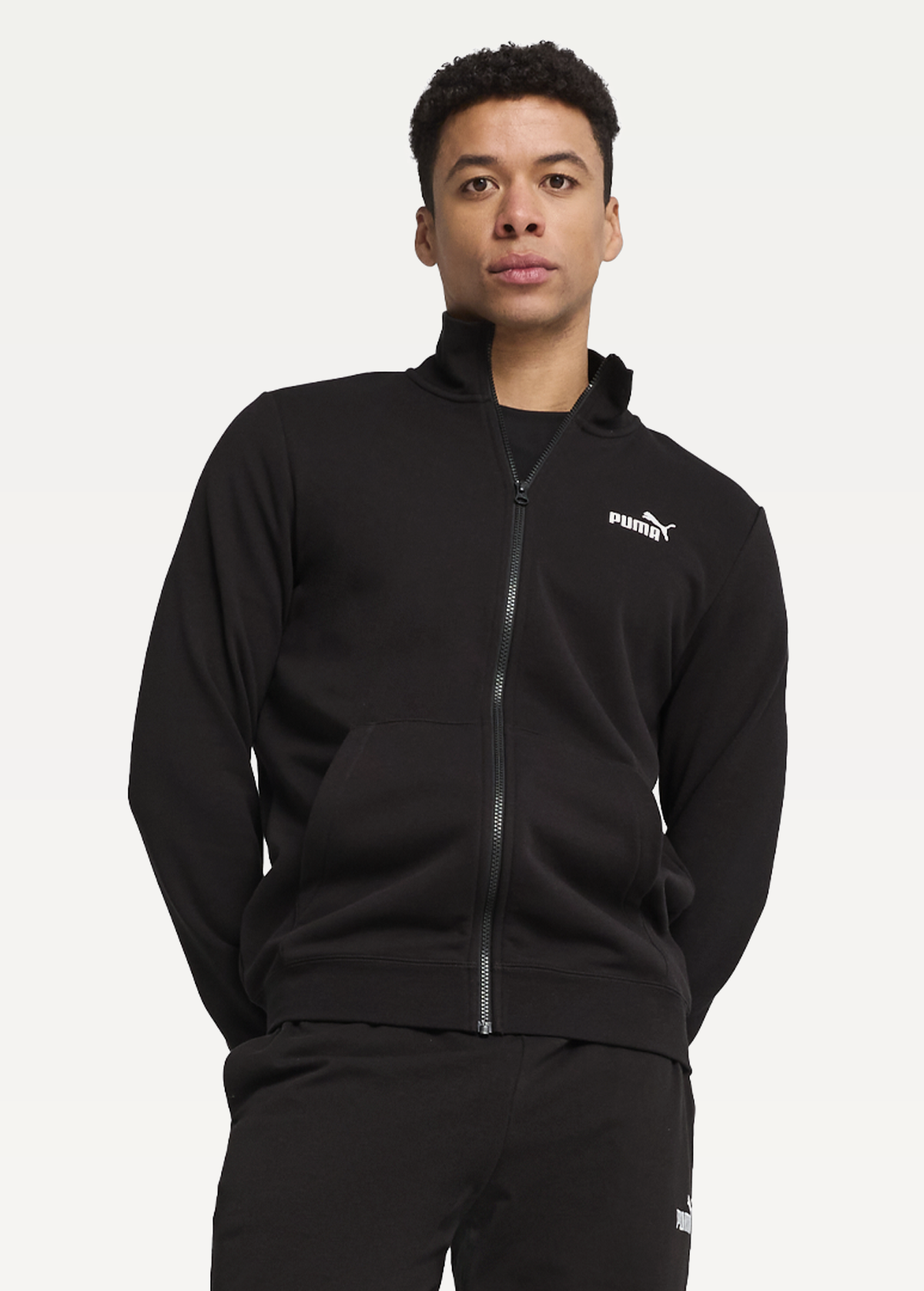 Олімпійка чоловіча PUMA ESS No. 1 Logo Track Jacket чорного кольору