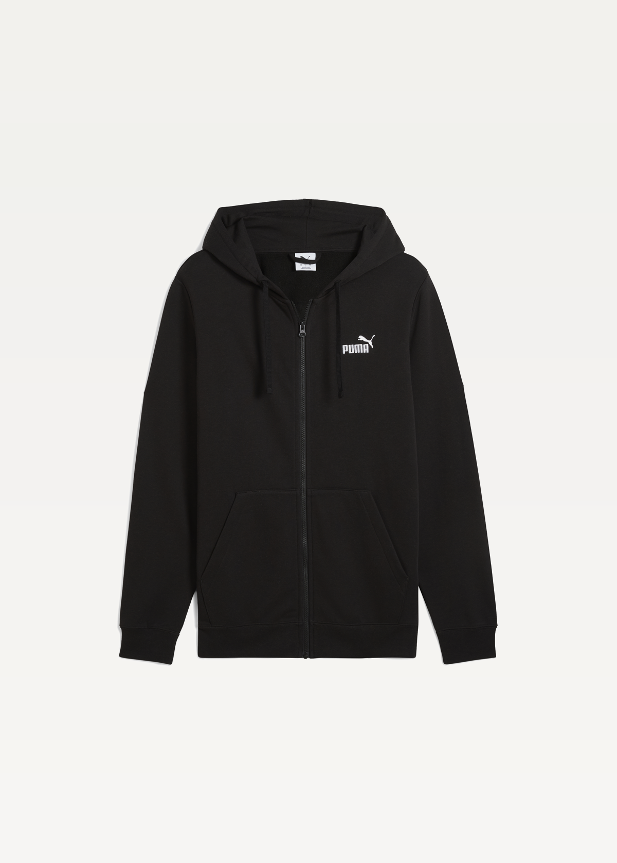 Худі чоловіче PUMA ESS Black Full-Zip Hoodie чорного кольору