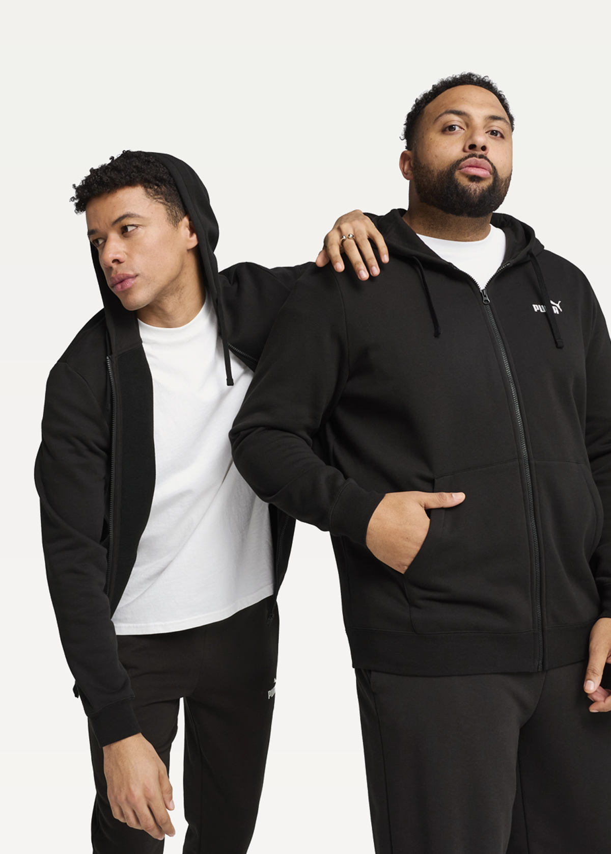 Худі чоловіче PUMA ESS Black Full-Zip Hoodie чорного кольору