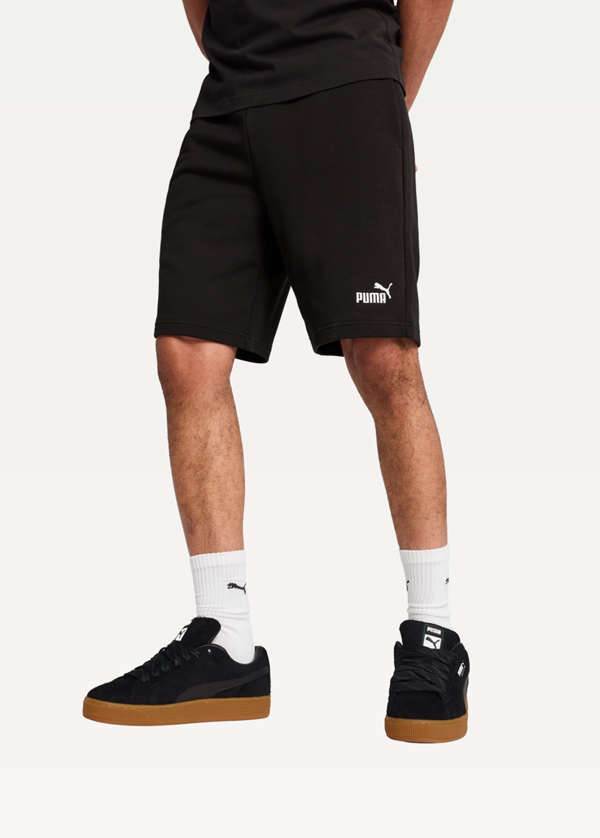 Шорти спортивні чоловічі PUMA ESS No. 1 Logo Shorts чорного кольору