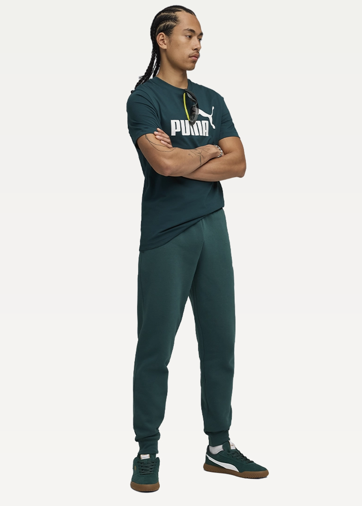 Штани спортивні чоловічі PUMA ESS No. 1 Logo Sweatpants Green Terrain
