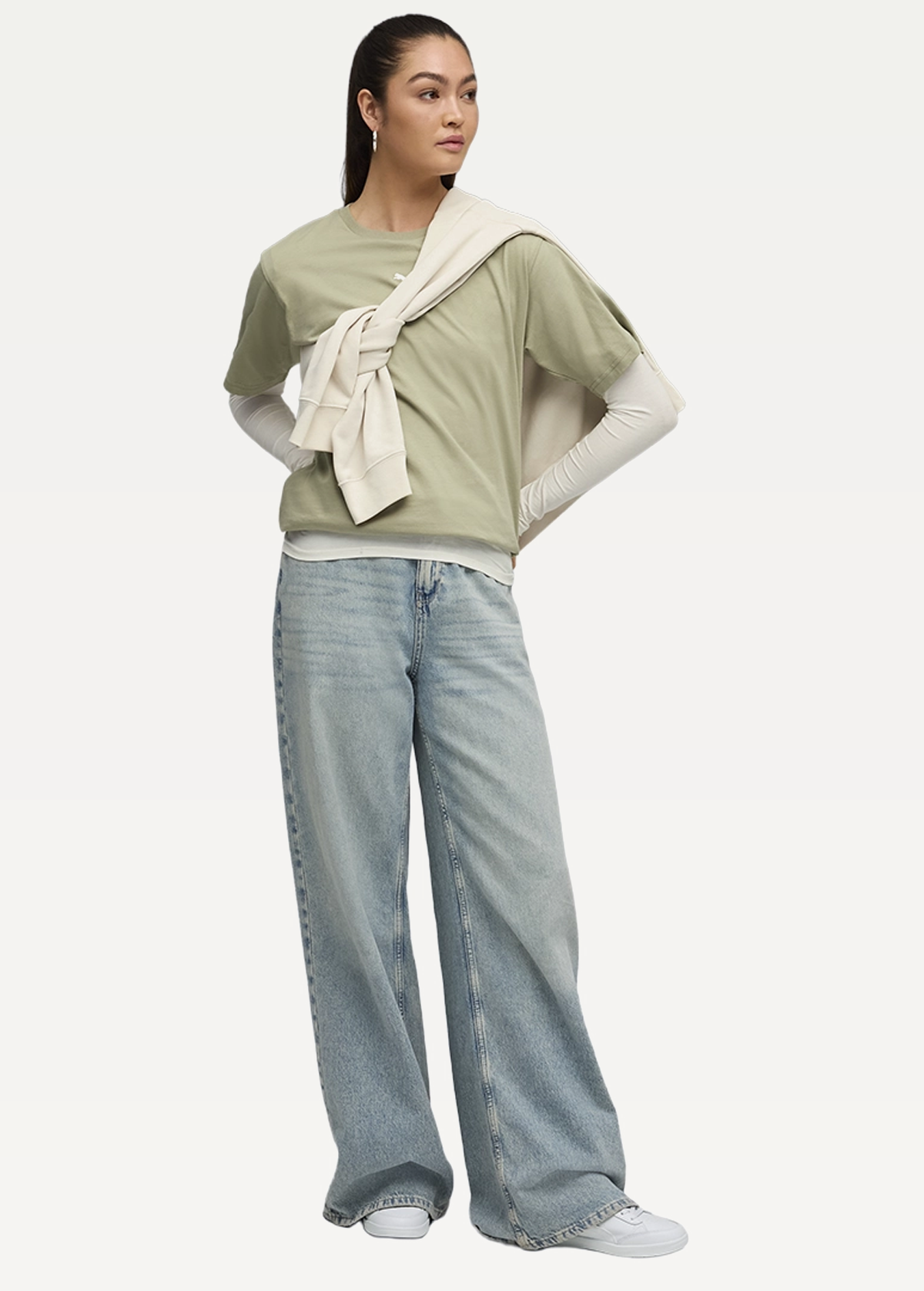 Футболка жіноча PUMA ESS Relaxed Tee Lux Army