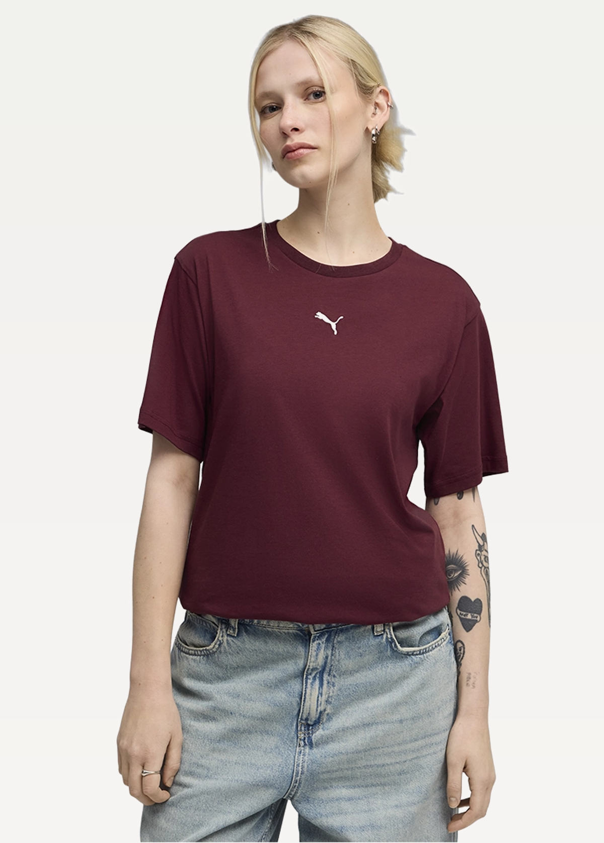 Футболка жіноча PUMA ESS Relaxed Tee Ruby Shimmer