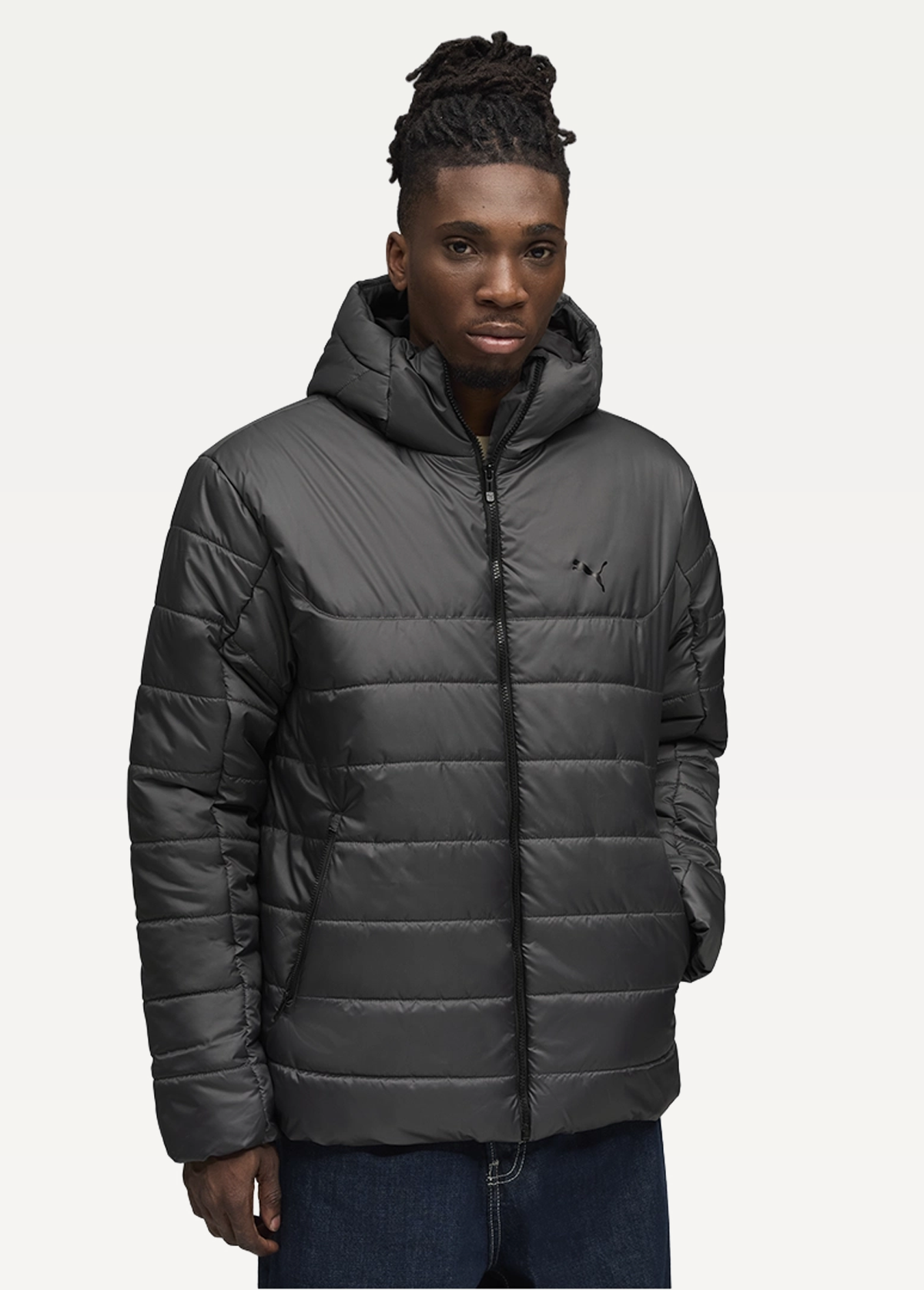 Куртка мужская PUMA ESS Hooded Padded Jacket Dusky Gray