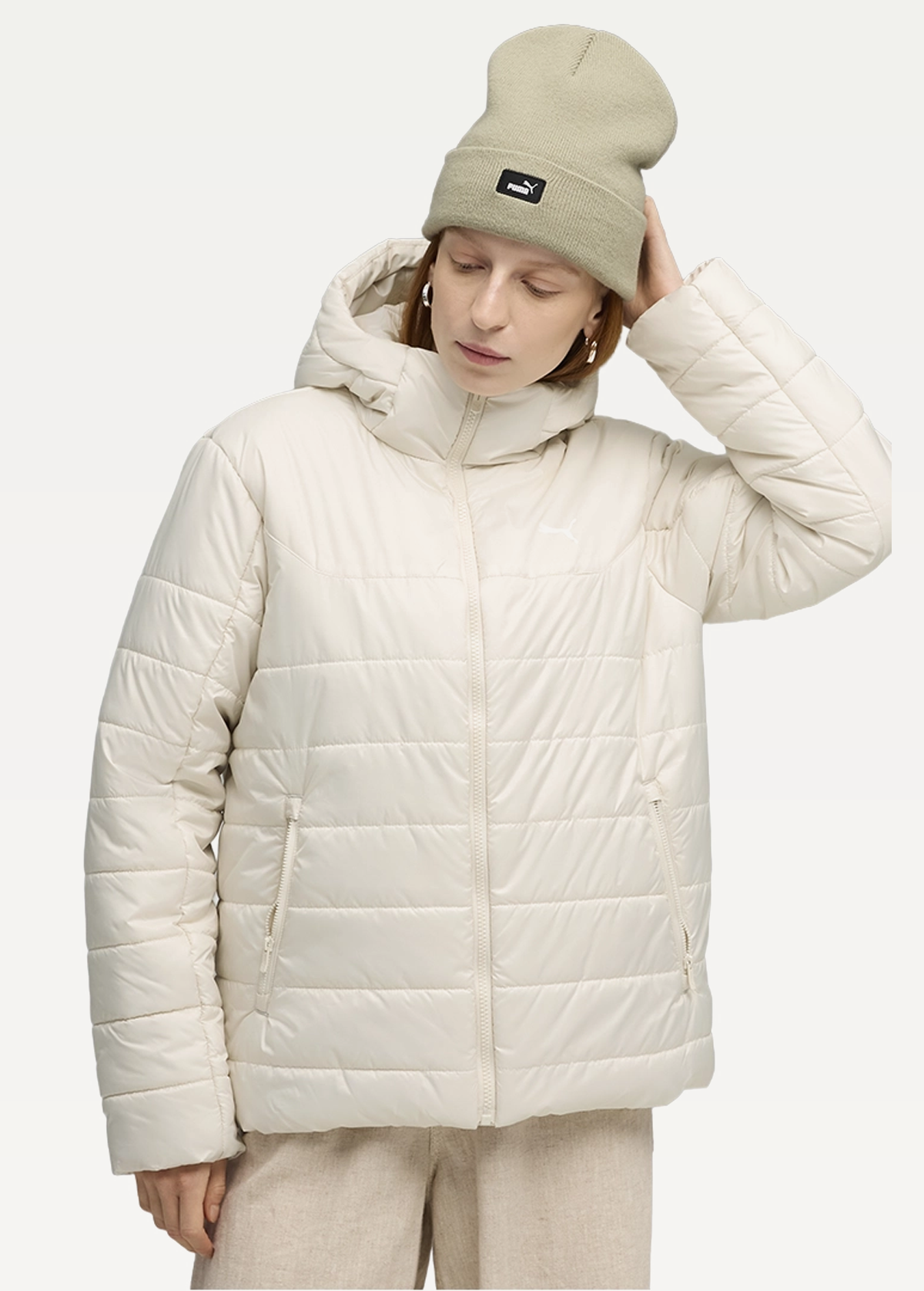 Куртка женская PUMA ESS Hooded Padded Jacket Alpine Snow