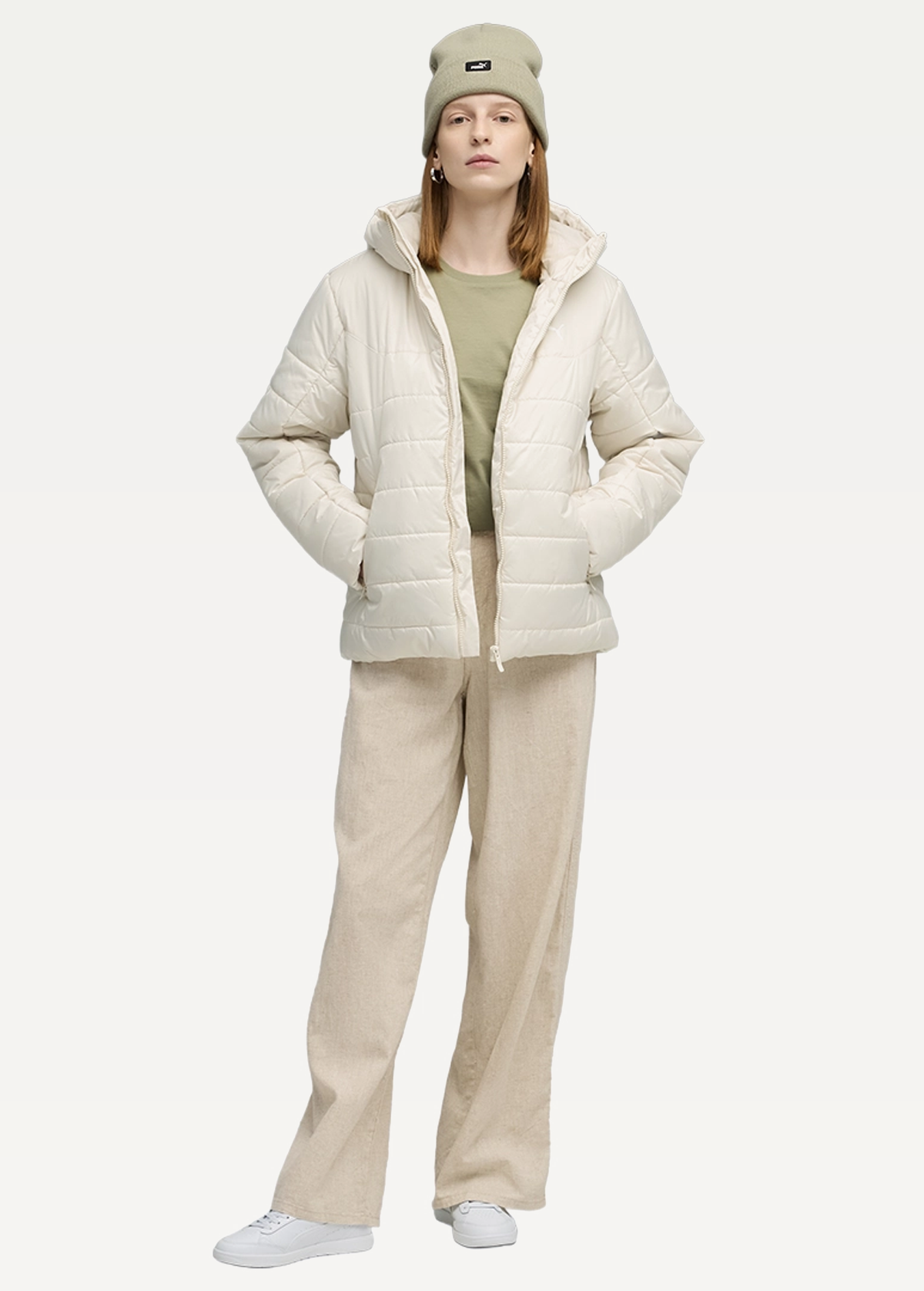 Куртка женская PUMA ESS Hooded Padded Jacket Alpine Snow