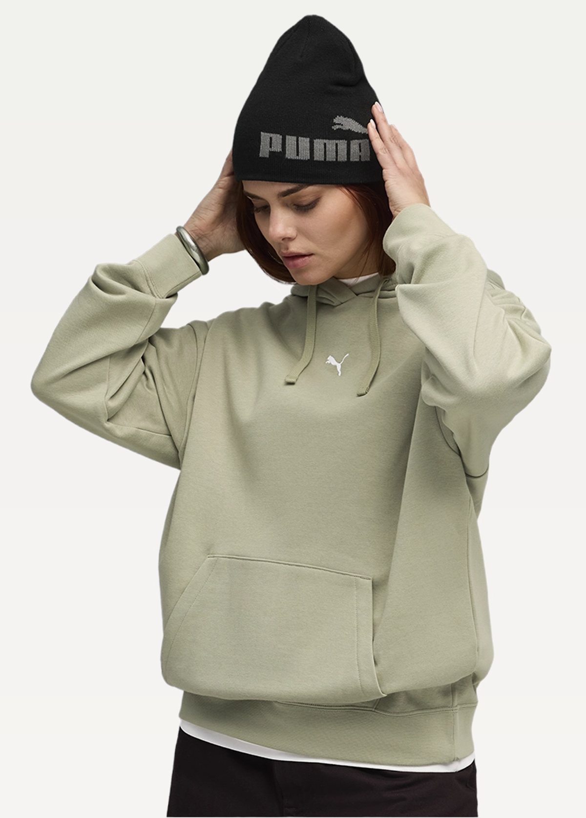 Худі жіноче PUMA ESS Oversized Hoodie Lux Army