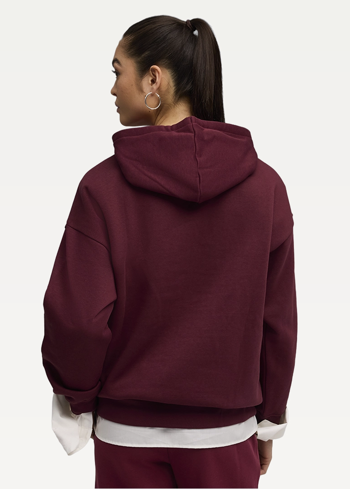 Худі жіноче PUMA ESS Oversized Hoodie Ruby Shimmer