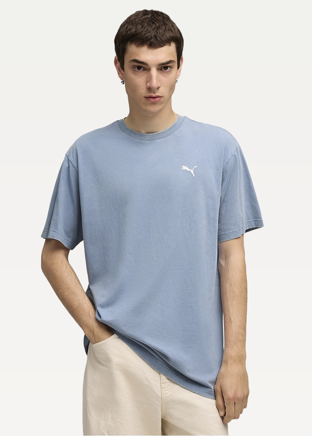 Футболка чоловіча PUMA ESS ELEVATED Wash Tee Cool Blue