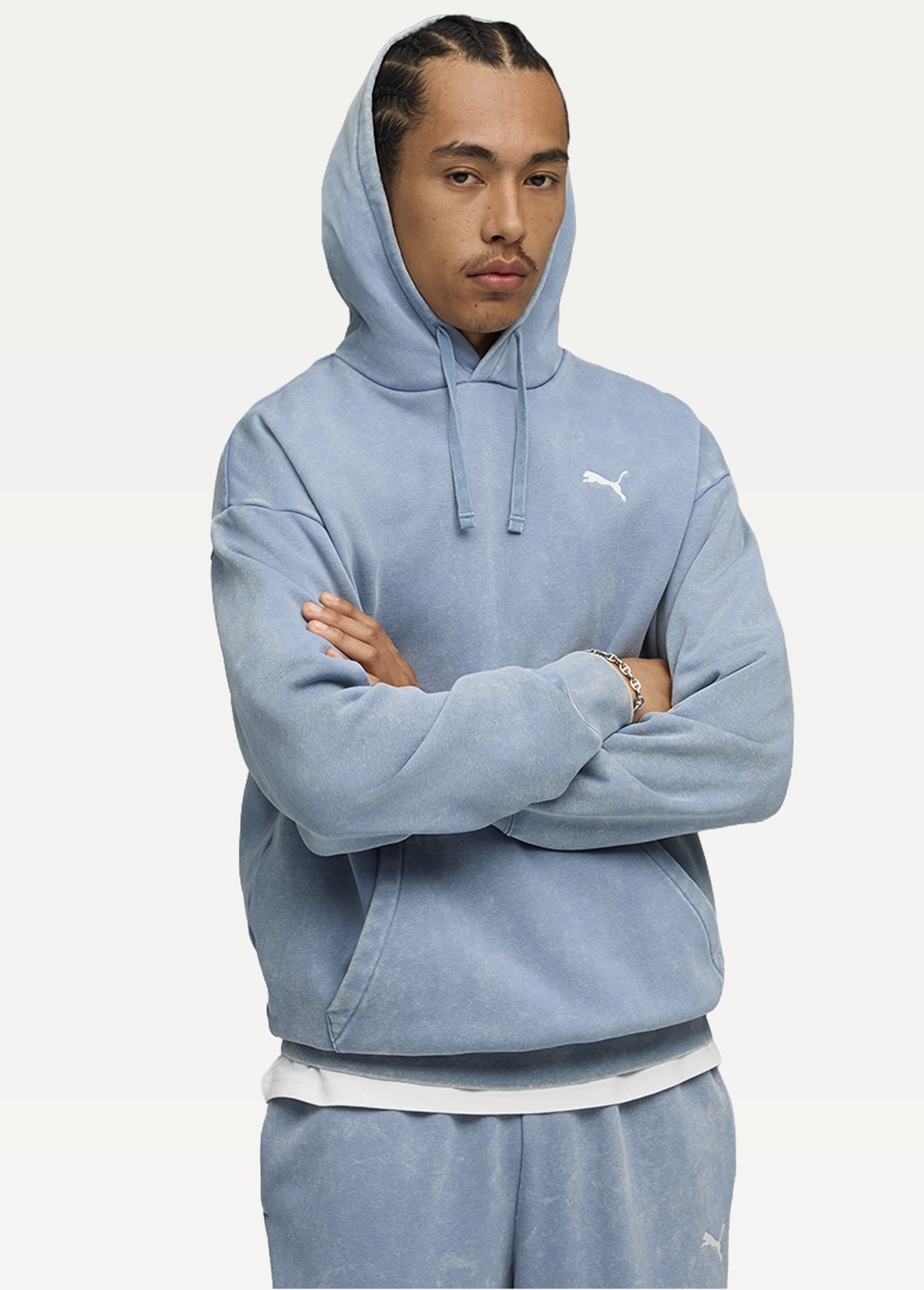 Худі чоловіче PUMA ESS ELEVATED Wash Hoodie Cool Blue