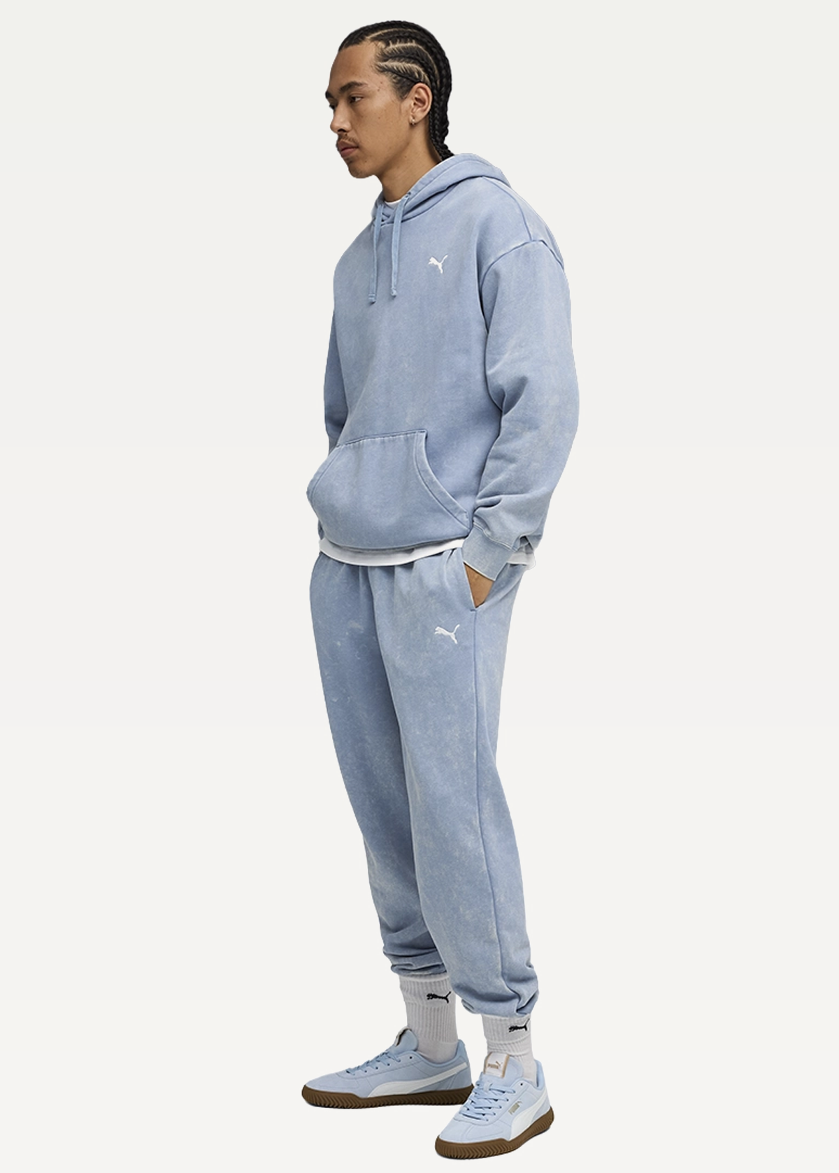 Худі чоловіче PUMA ESS ELEVATED Wash Hoodie Cool Blue