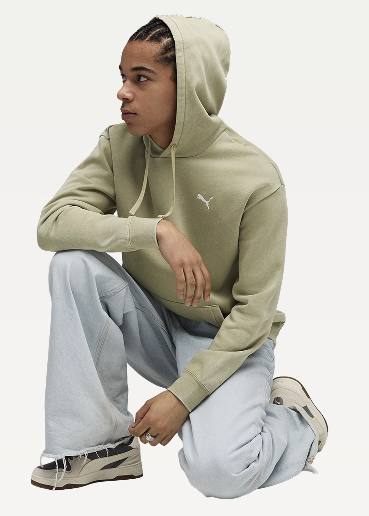 Худі чоловіче PUMA ESS ELEVATED Wash Hoodie Lux Army