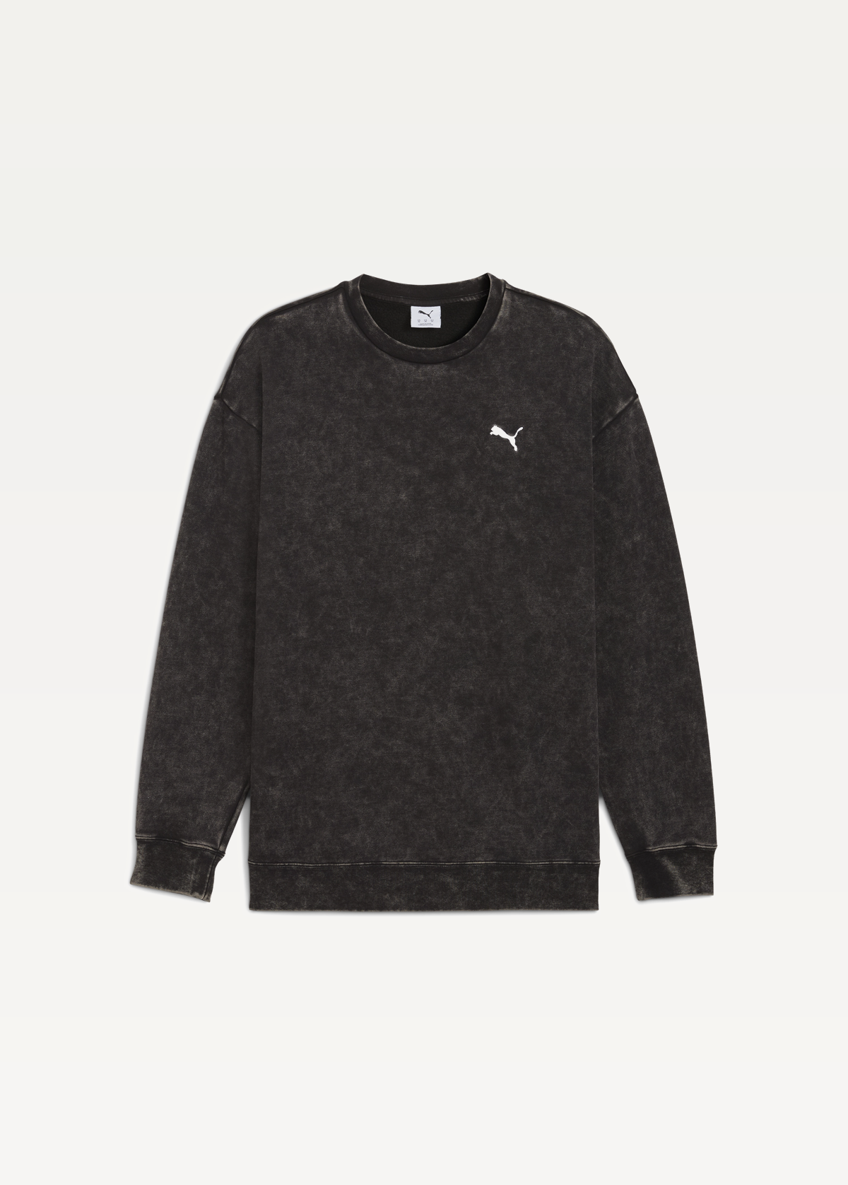 Світшот чоловічий PUMA ESS ELEVATED Wash Crew чорного кольору