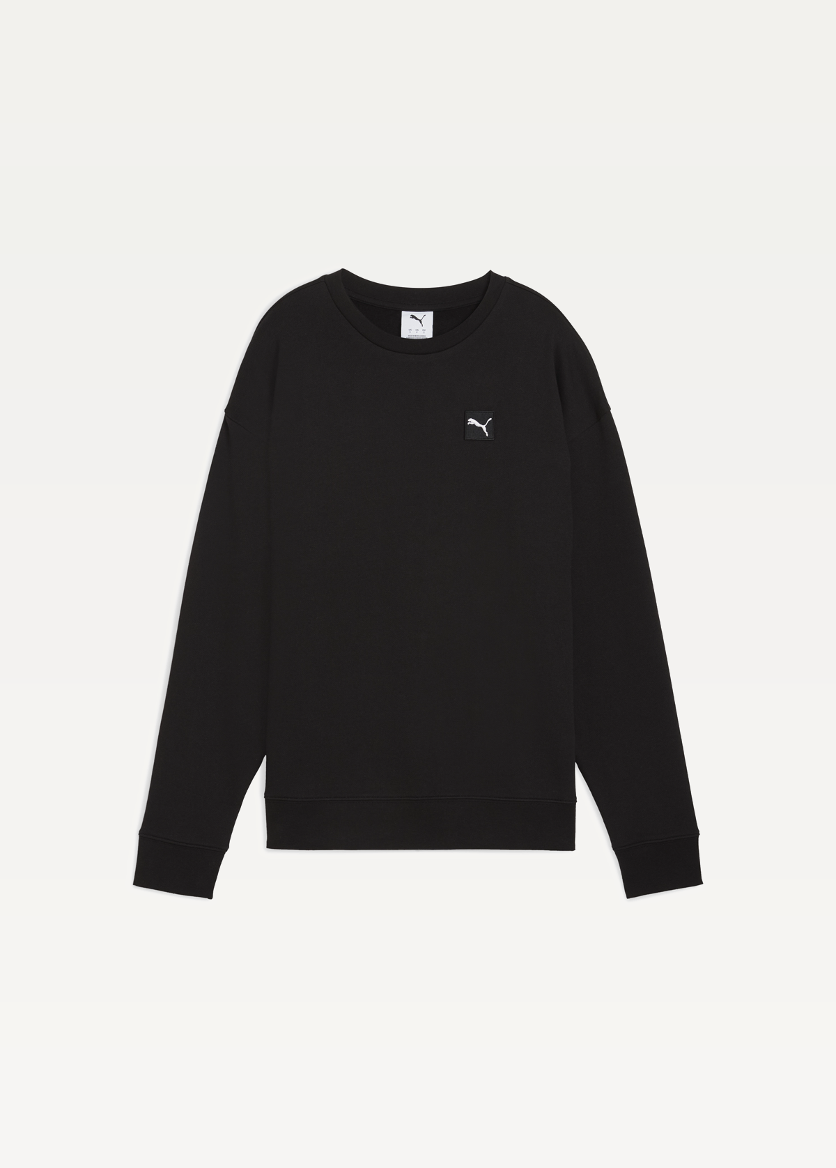 Світшот жіночий PUMA ESS ELEVATED Comfort Crew FL чорного кольору