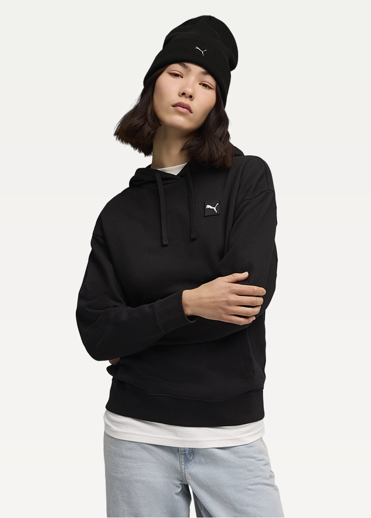 Худі жіноче PUMA ESS ELEVATED Hoodie FL чорного кольору