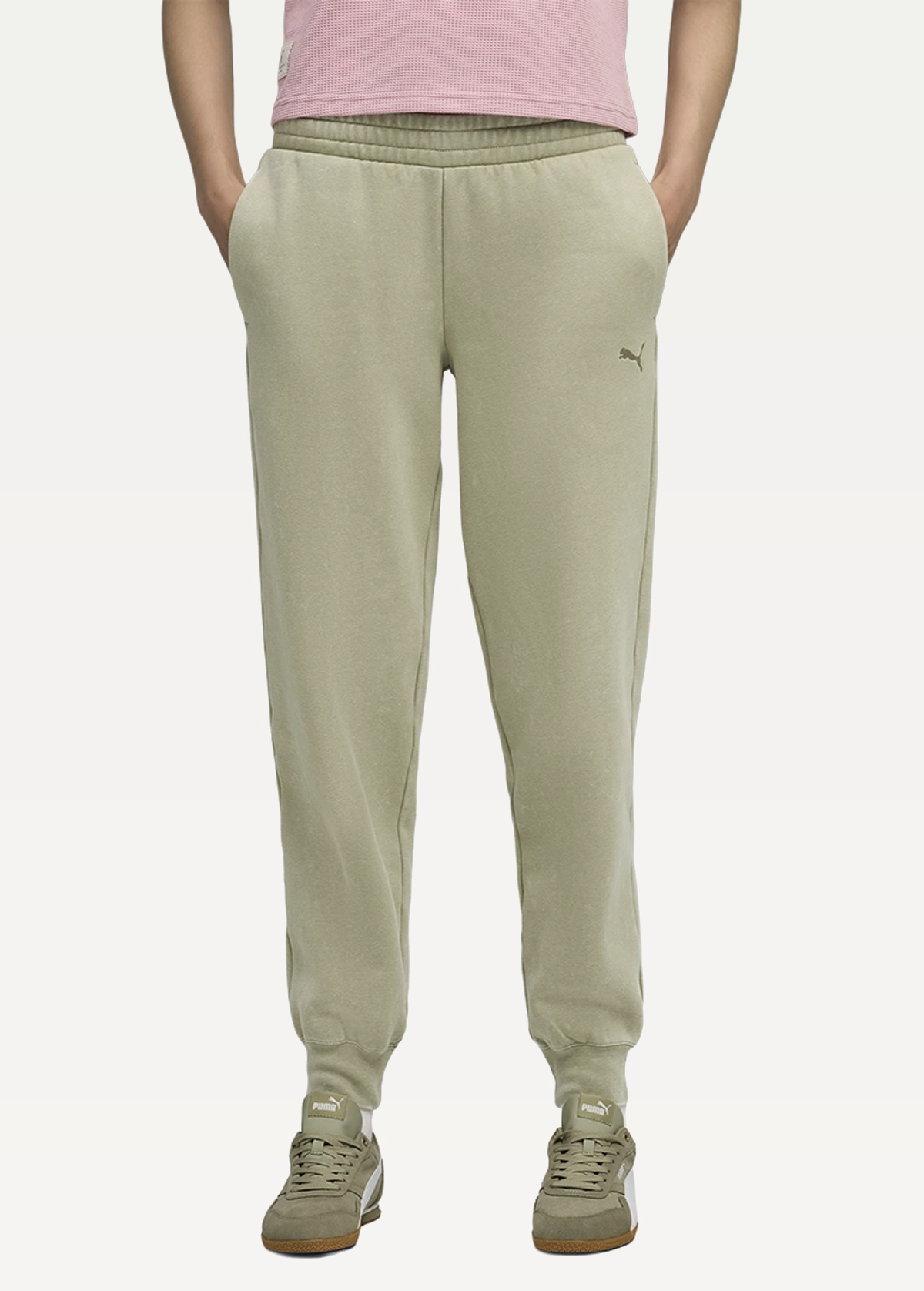 Спортивні штани жіночі PUMA ESS ELEVATED Wash Sweatpants Lux Army