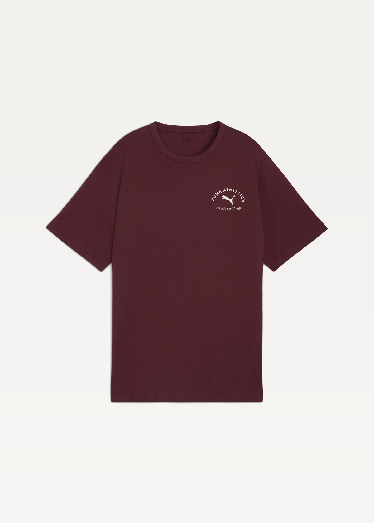 Футболка жіноча PUMA CLASS Relaxed Tee Ruby Shimmer бордового кольору