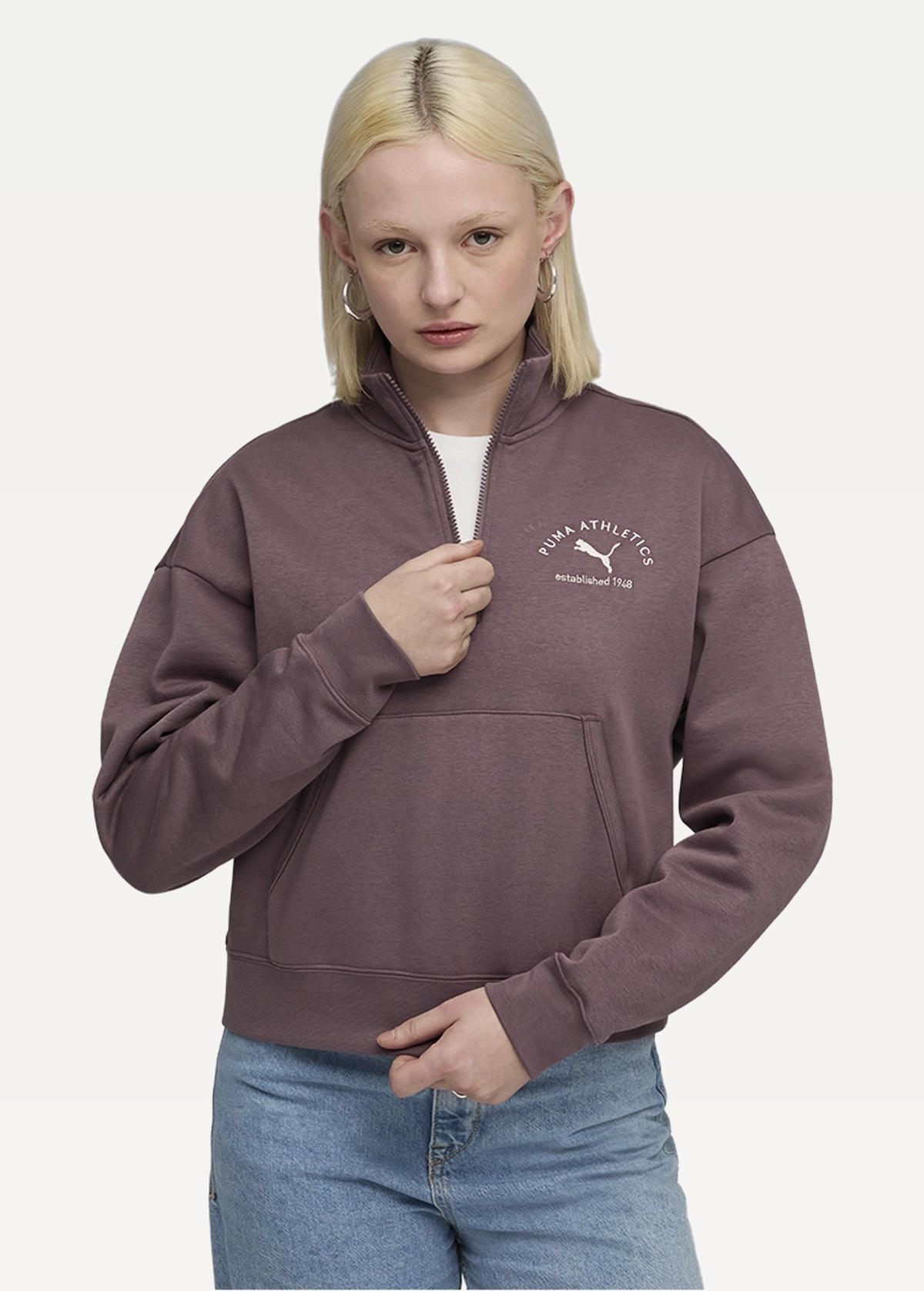 Світшот жіночий PUMA CLASS Half-Zip Crew Raisin