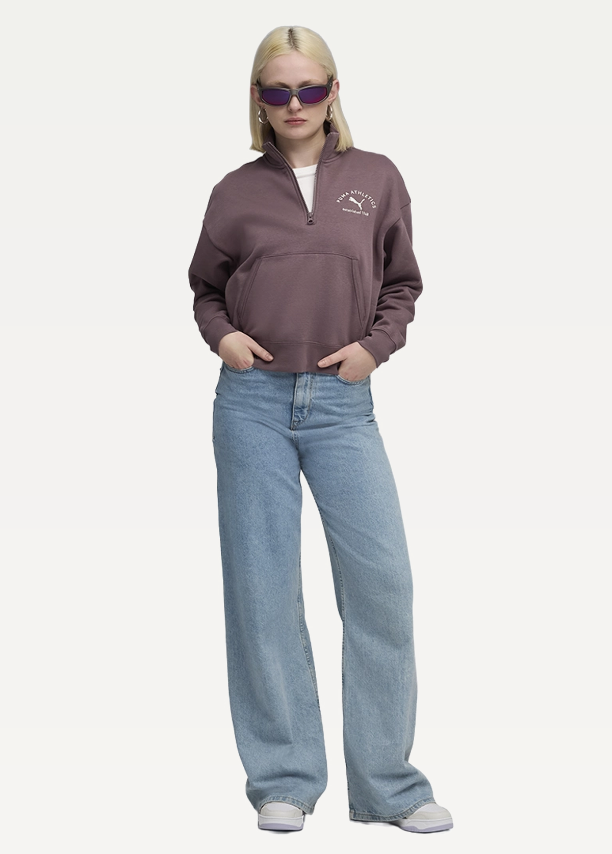 Світшот жіночий PUMA CLASS Half-Zip Crew Raisin