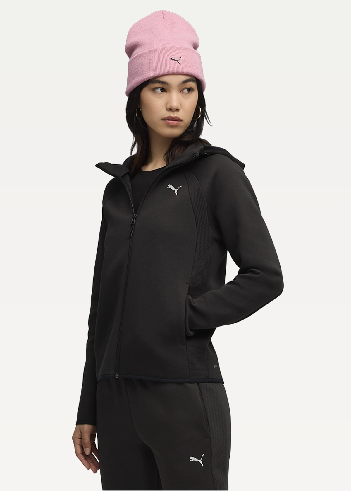 Худі жіноче PUMA EVOSTRIPE Full-Zip Hoodie чорного кольору
