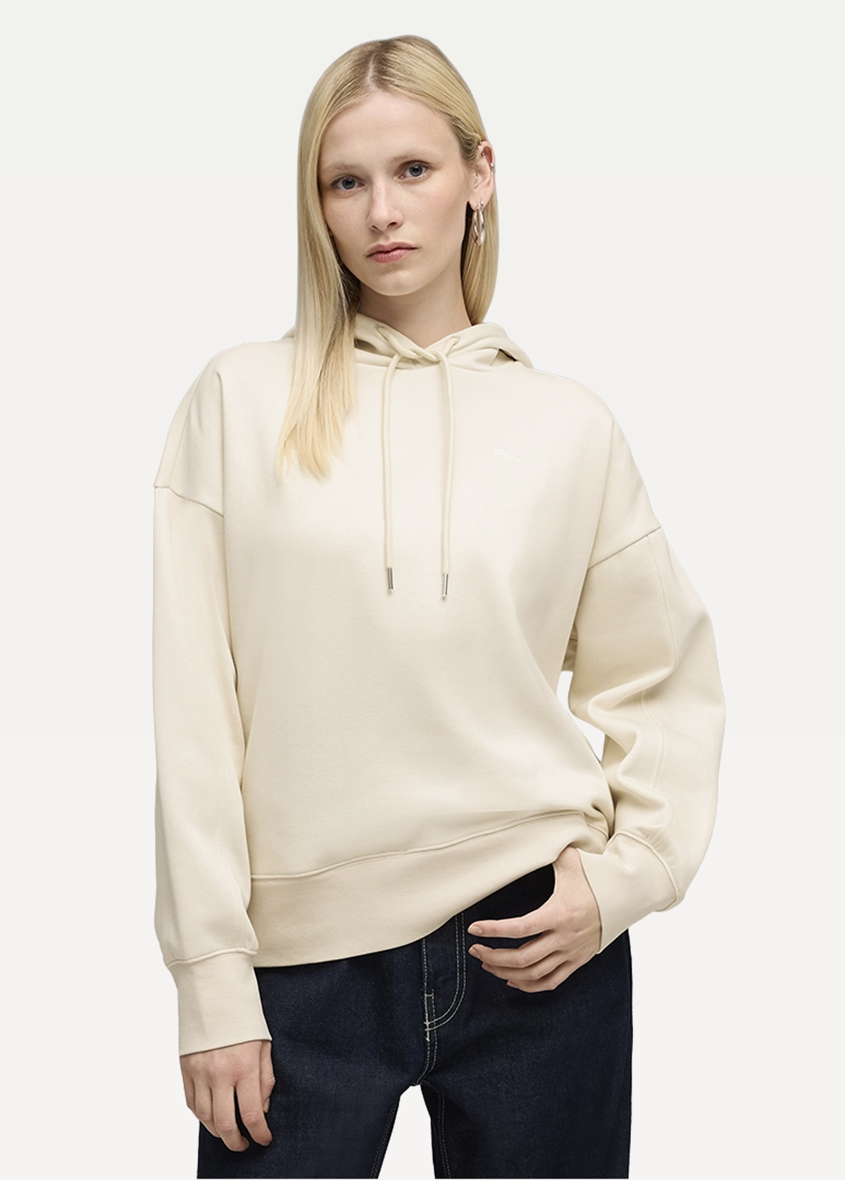 Худі жіноче PUMA HER Oversized Hoodie FL Alpine Snow