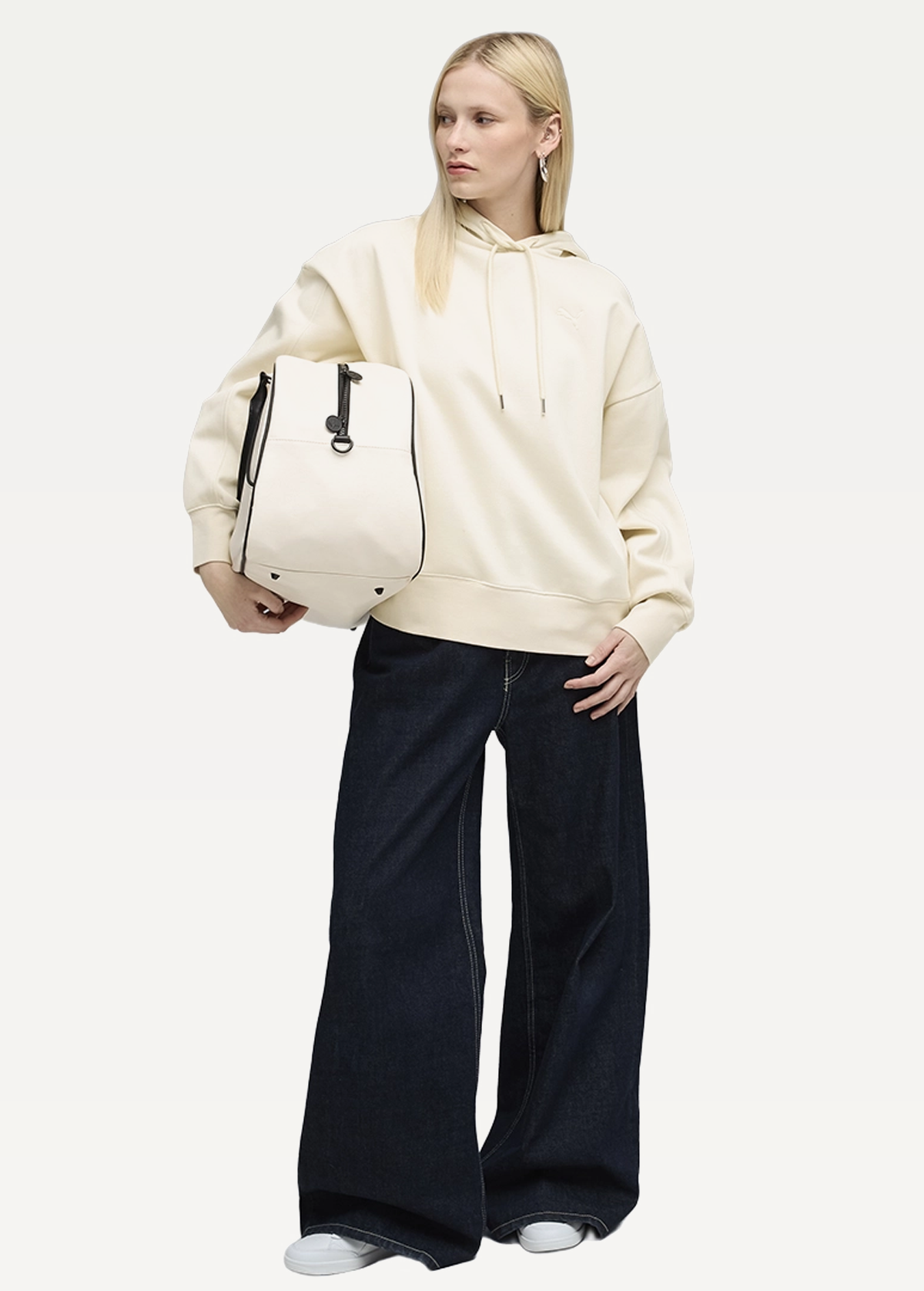 Худі жіноче PUMA HER Oversized Hoodie FL Alpine Snow