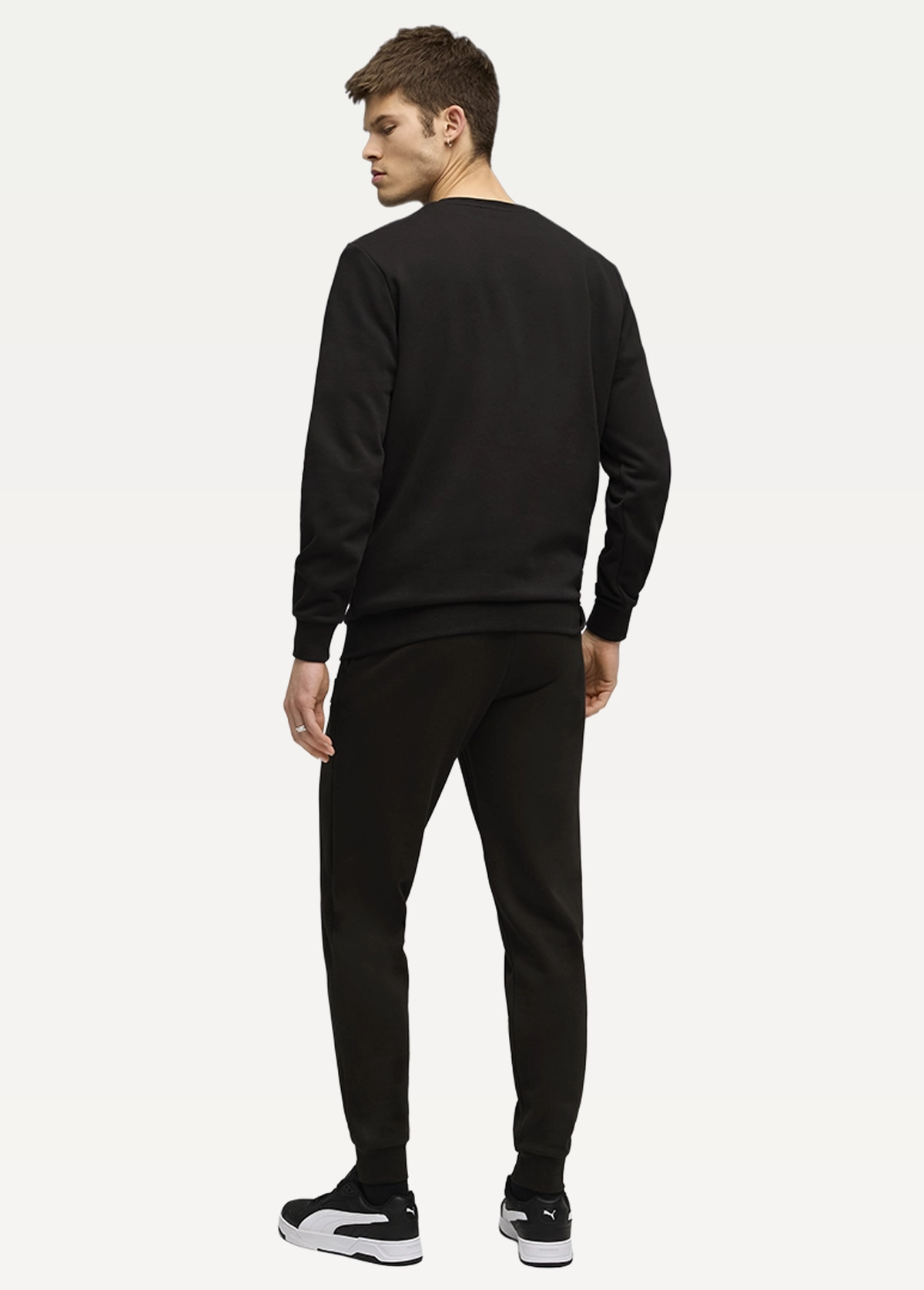 Спортивний костюм чоловічий PUMA ESS Elevated Crew Sweat Suit чорного кольору