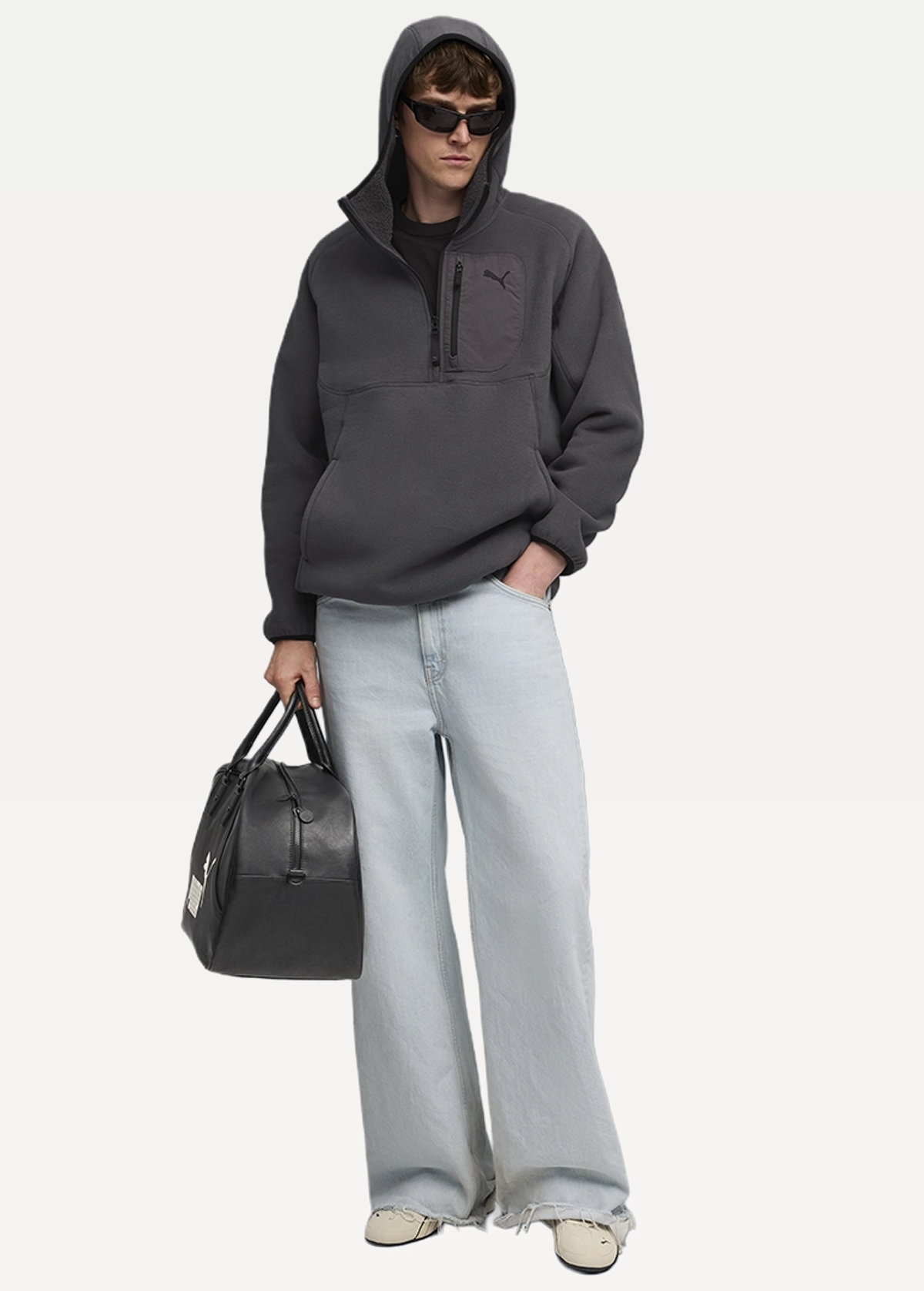 Худі чоловіче PUMA PUMATECH Half Zip Hoodie Dusky Gray