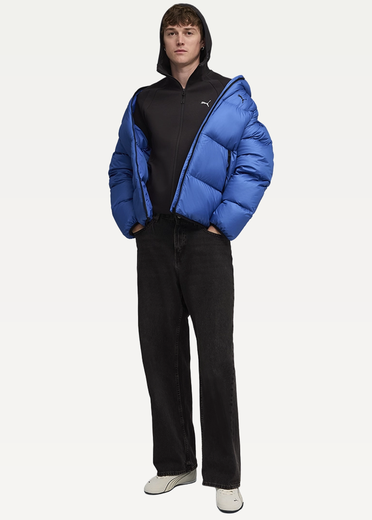 Худі чоловіче PUMA EVOSTRIPE FZ Hoodie DK чорного кольору