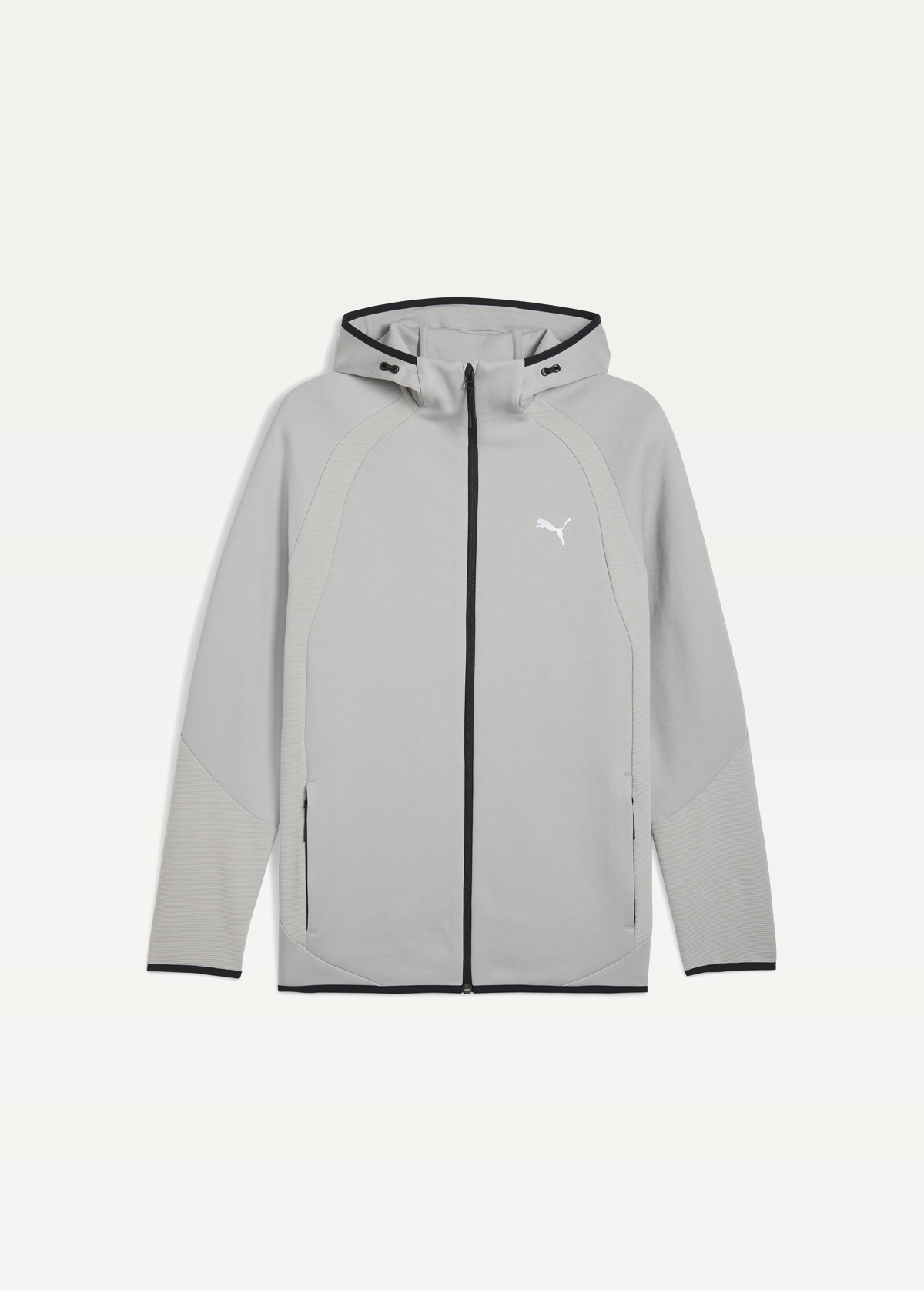 Худі чоловіче PUMA EVOSTRIPE FZ Hoodie DK Gray Echo сірого кольору