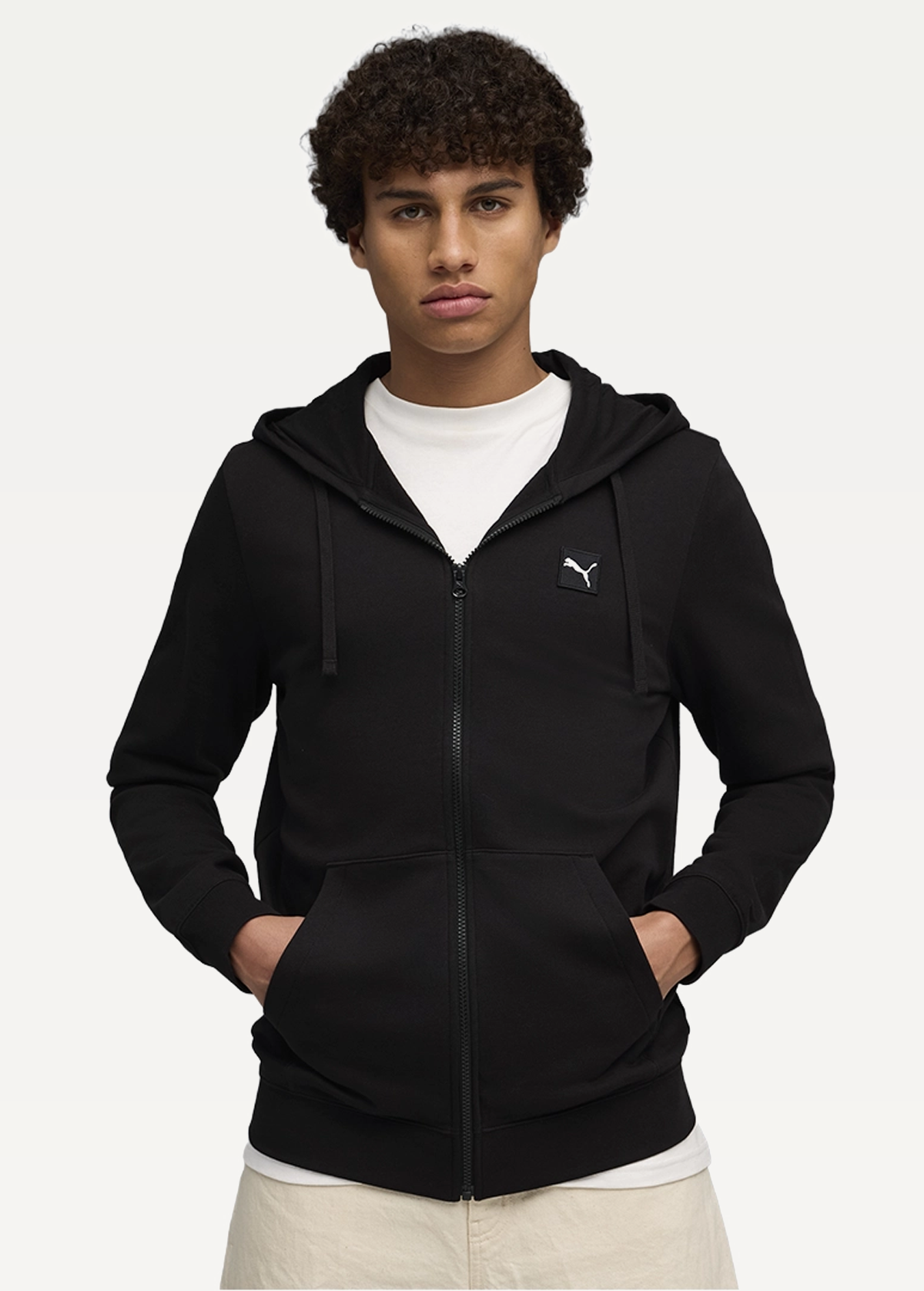 Худі чоловіче PUMA ESS ELEVATED FZ Hoodie FL чорного кольору