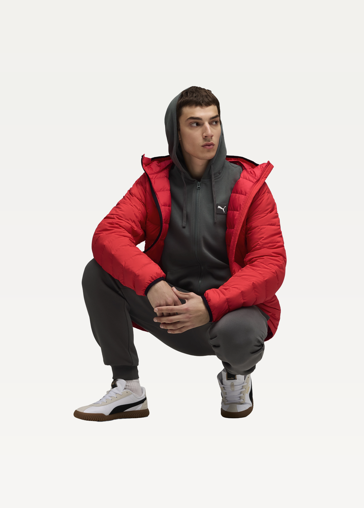 Худі чоловіче PUMA ESS ELEVATED FZ Hoodie FL Dusky Gray