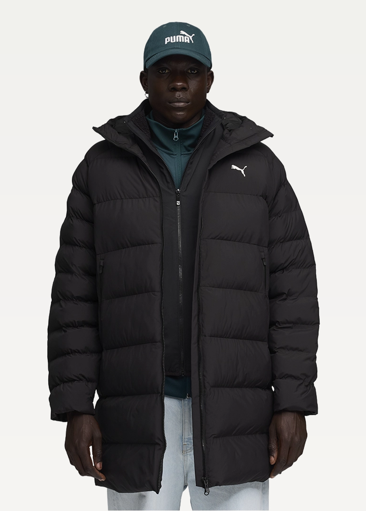 Куртка мужская PUMA Mono Hooded Parka черного цвета