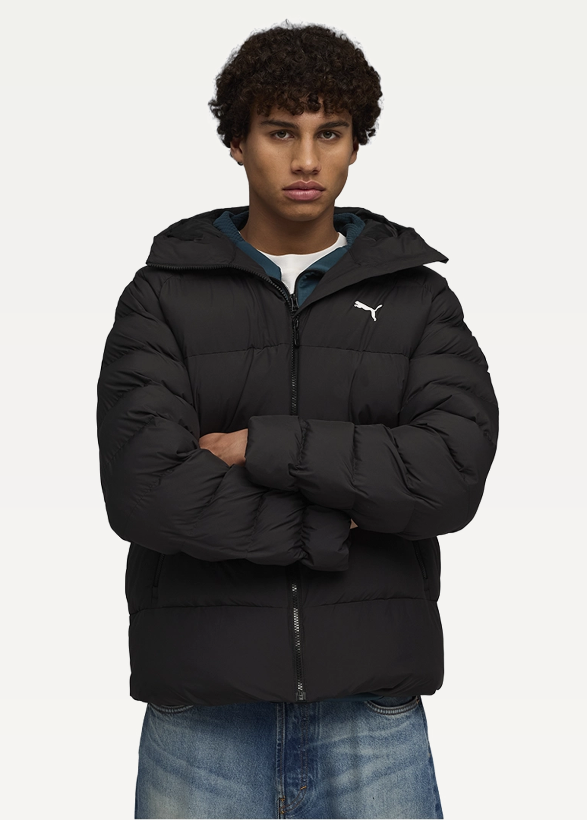 Куртка мужская PUMA Mono Hooded Jacket черного цвета