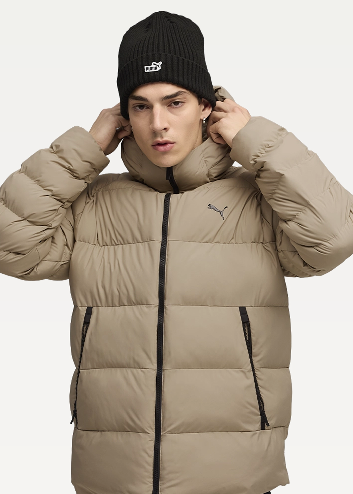 Куртка мужская PUMA Mono Hooded Jacket Ice Coffee