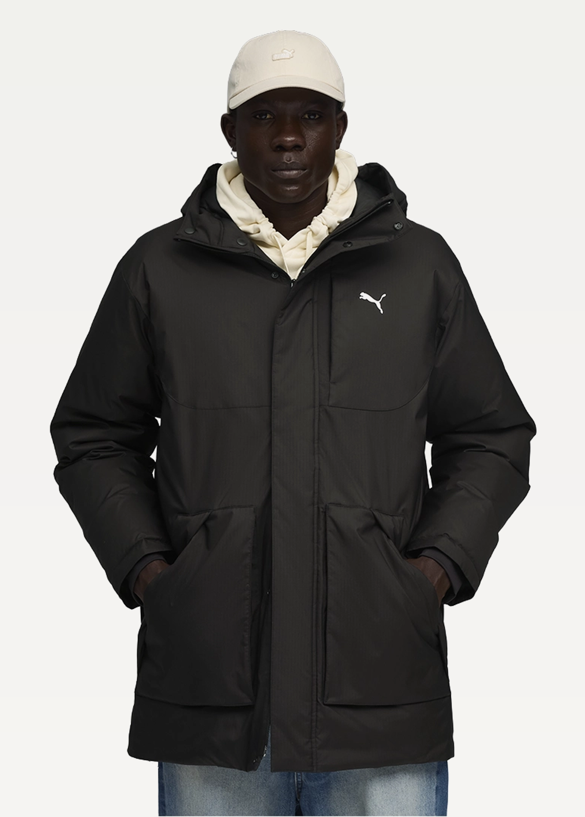Куртка пуховик чоловічий PUMA Protective Hooded Down Parka чорного кольору