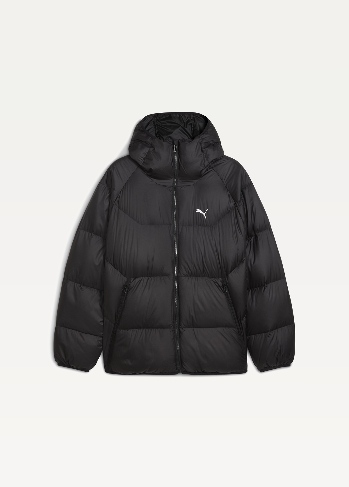 Куртка пуховик мужской PUMA Hooded Down Puffer Jacket черного цвета