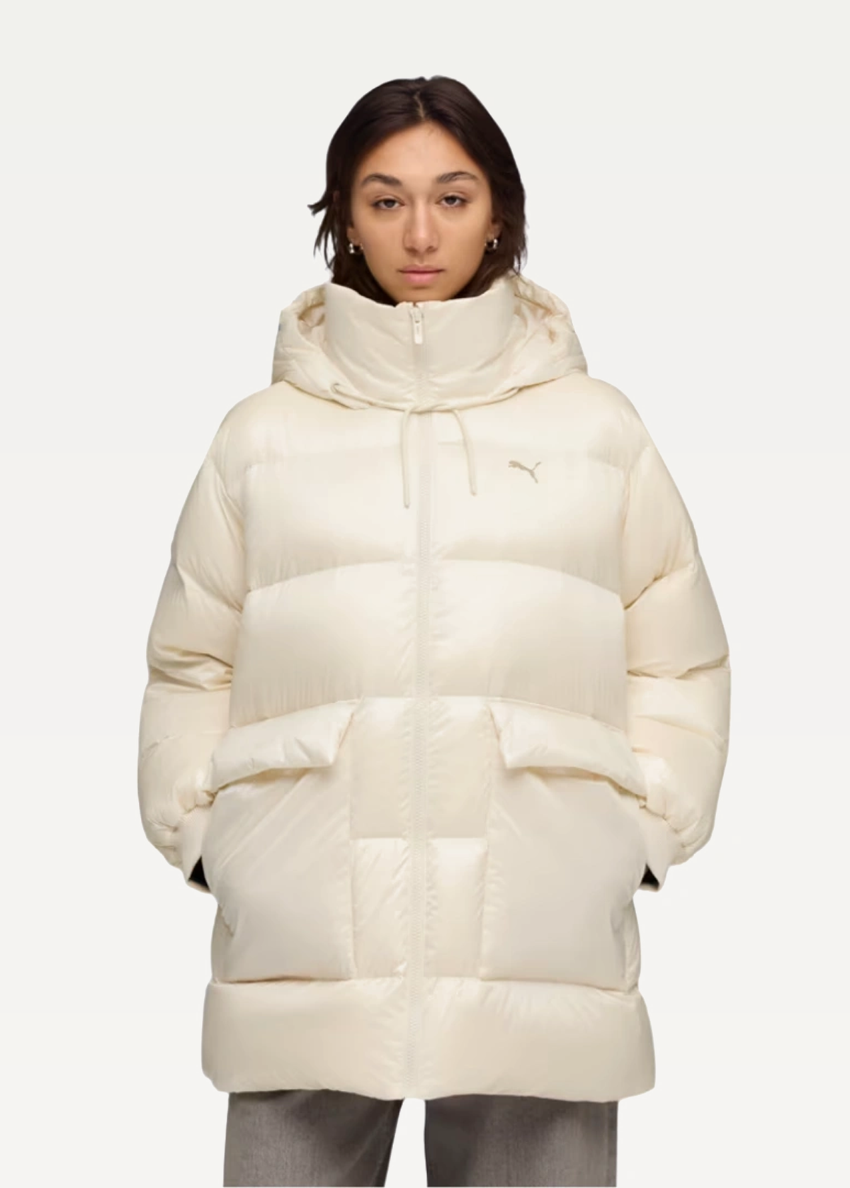 Куртка пуховик жіночий PUMA Style Hooded Down Jacket Alpine Snow