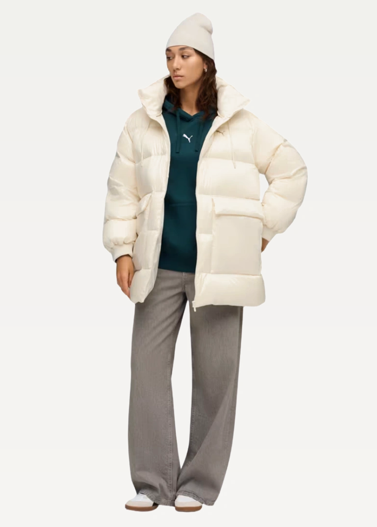Куртка пуховик жіночий PUMA Style Hooded Down Jacket Alpine Snow