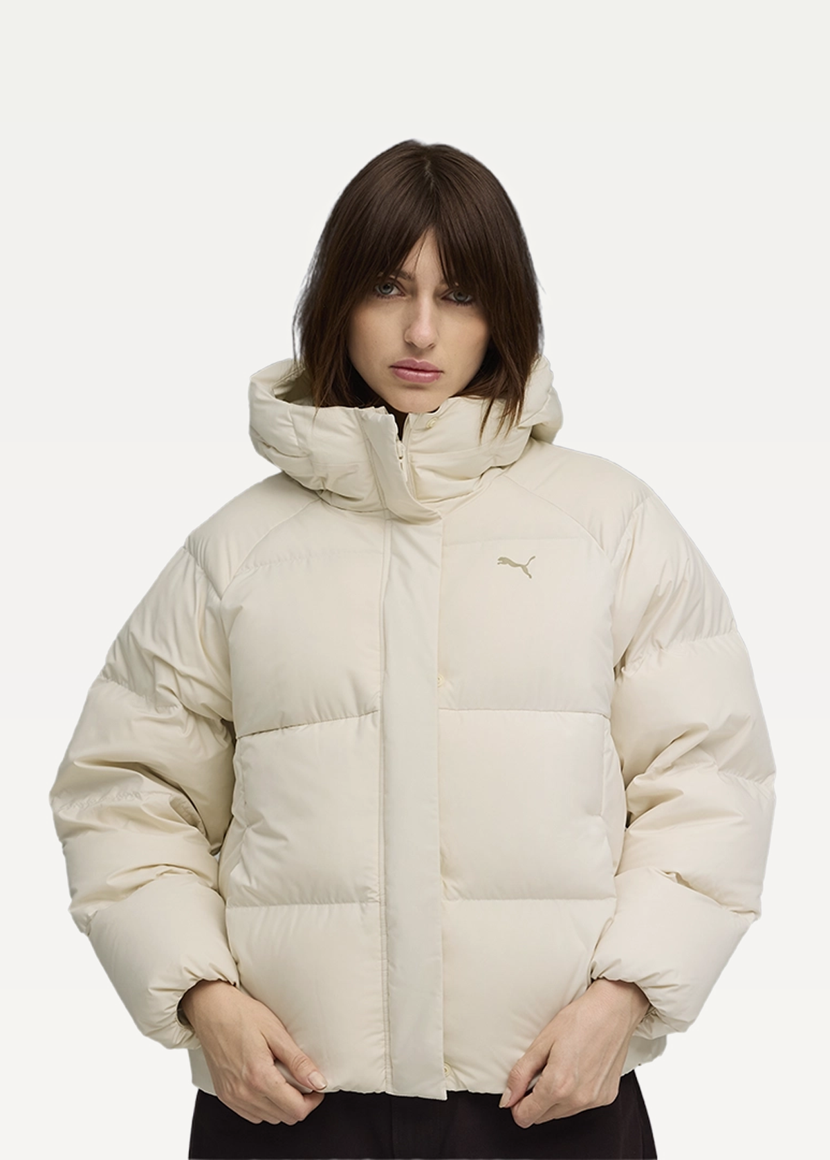 Куртка-пуховик женская PUMA Hooded Down Puffer Jacket Alpine Snow