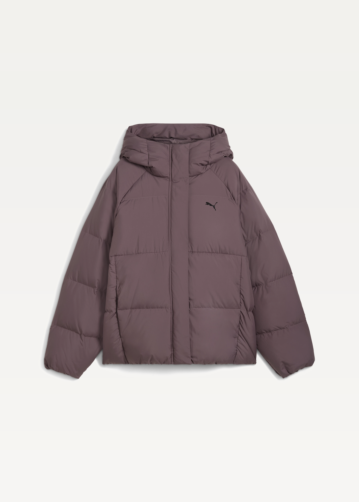Куртка пуховик женский PUMA Hooded Down Puffer Jacket Raisin