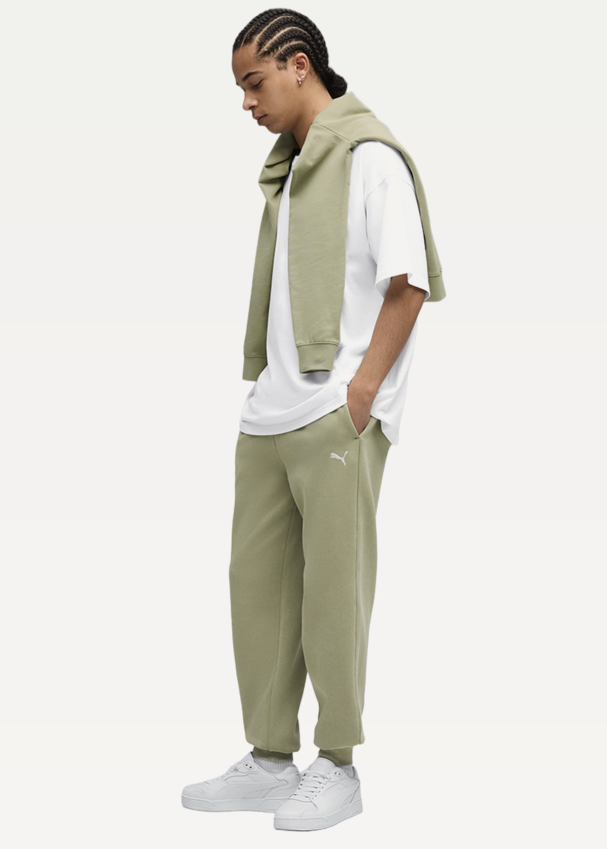 Спортивні штани чоловічі PUMA ESS ELEVATED Wash Sweatpants Lux Army