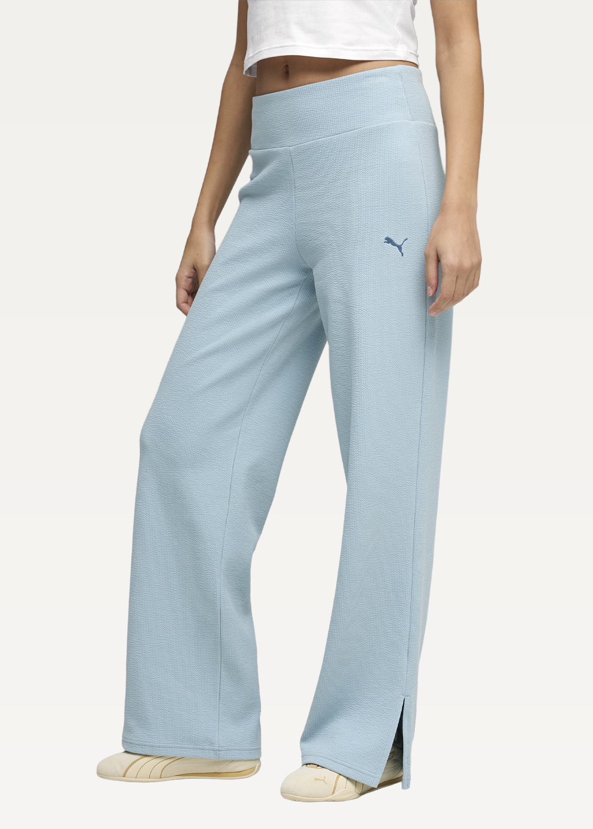 Штаны спортивные женские PUMA ESS ELEVATED Straight Pant Seafoam